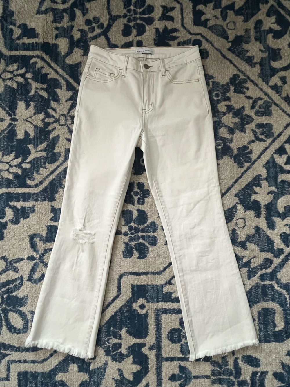 Flying Monkey White Distressed Skinny Jeans